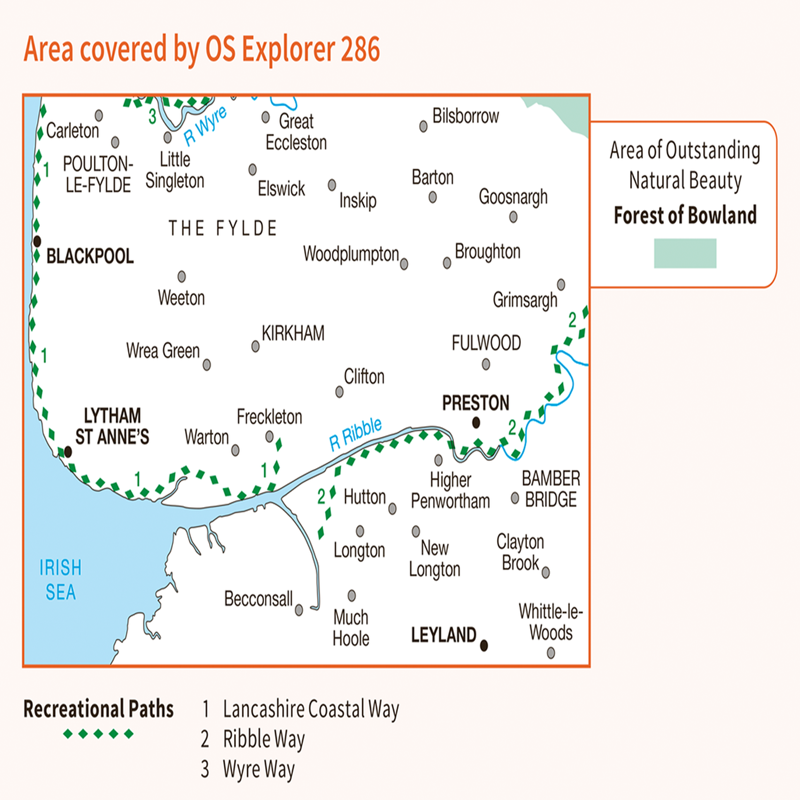 OS Explorer Map 286 - Blackpool And Preston-2